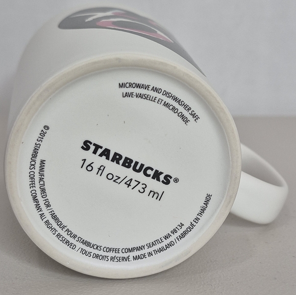 Starbucks Coffee Company 2015 XOXO Color Splash Heart Hot Beverage Mug w/ Handle - Picture 7 of 7